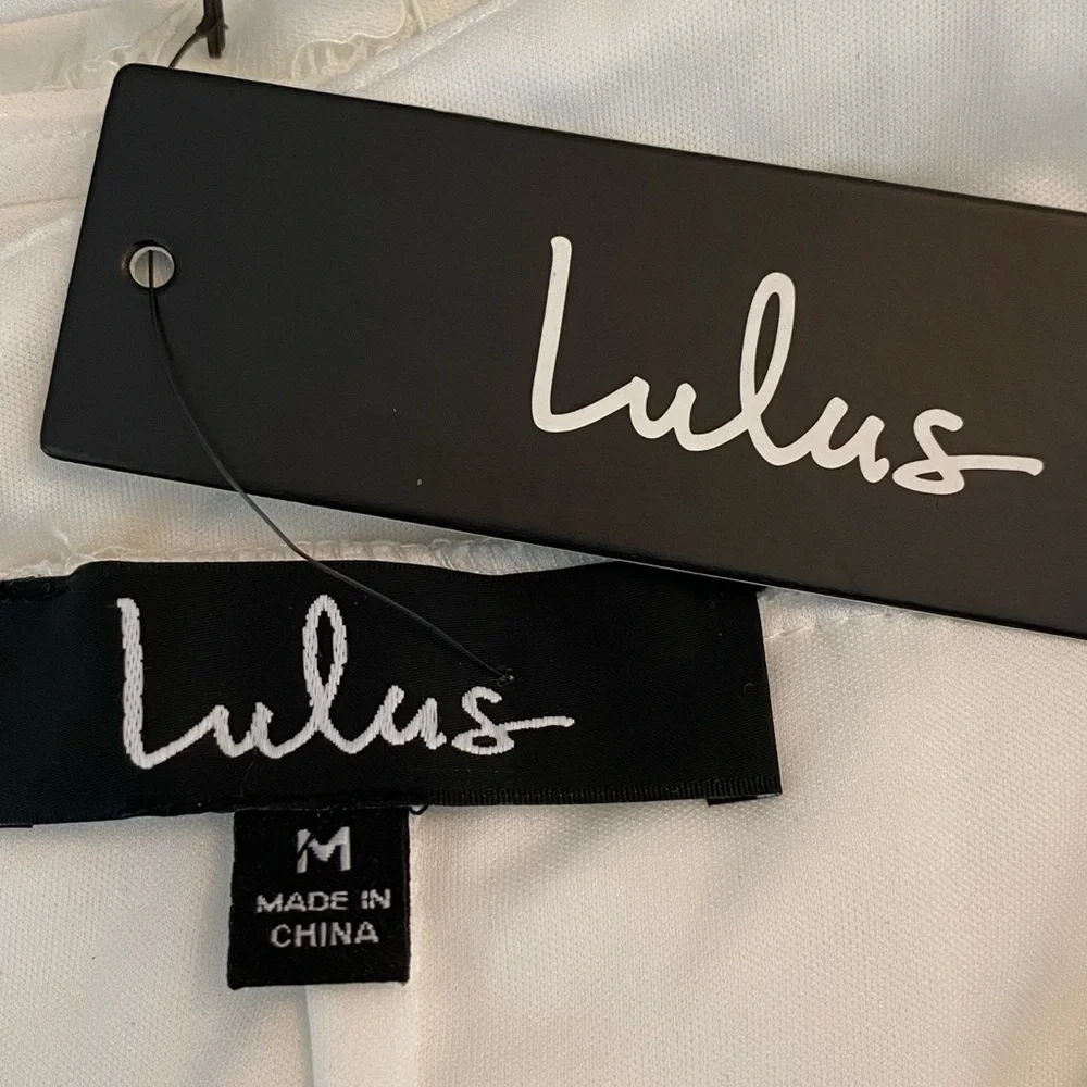 Lulus Flirting with Desire White Lace Bodycon Dress Size Medium - Picture 8 of 10